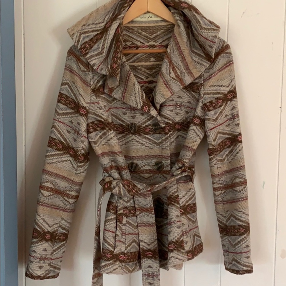 Anthropologie Aztec wrap/jacket
